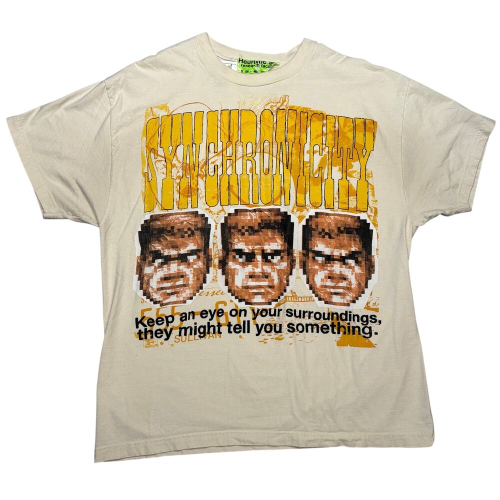 Heuristic Silk Synchronicity Face Graphic T Shirt Men's XL Streetwear
